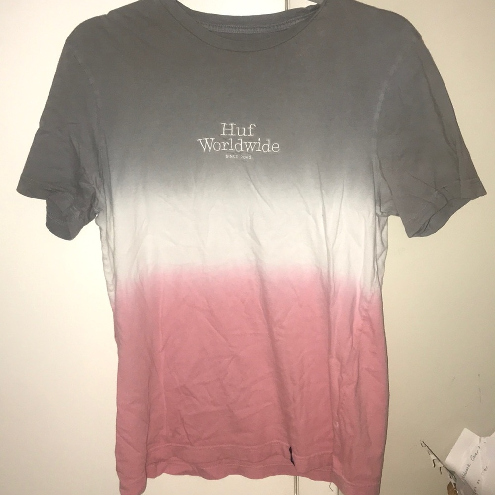 Huf pink and grey ombré shirt